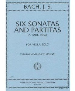 Bach, JS - 6 Sonatas and Partitas for Viola - Arranged by Meyer-Vieland - International Edition
